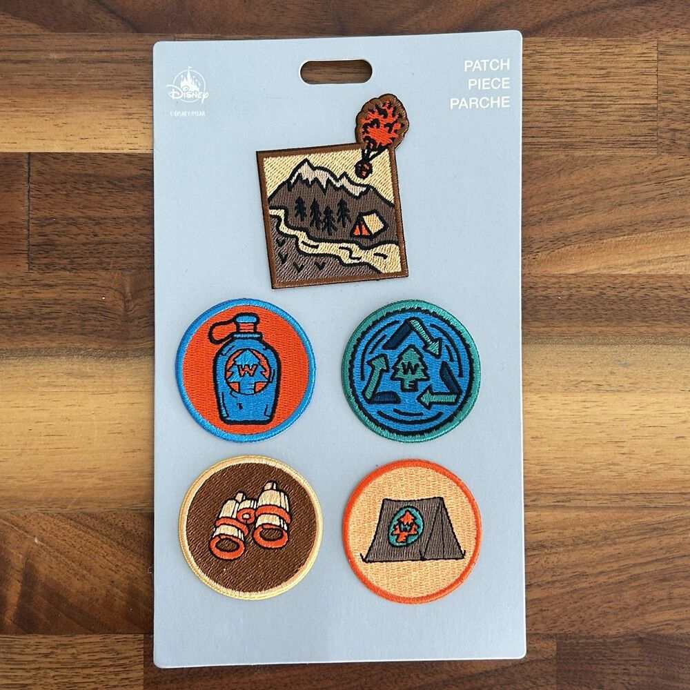 Disney Parks UP Wilderness Explorer Embroidered Iron On Patch Set 5 Pieces New